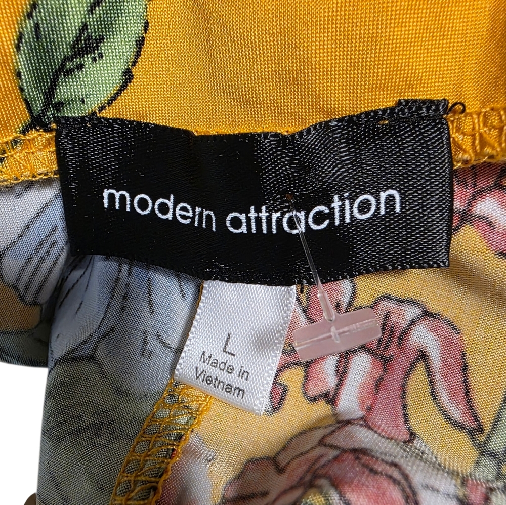 Modern Attraction Women's Floral Yellow Sleeveless Top Size L - Picture 5 of 6
